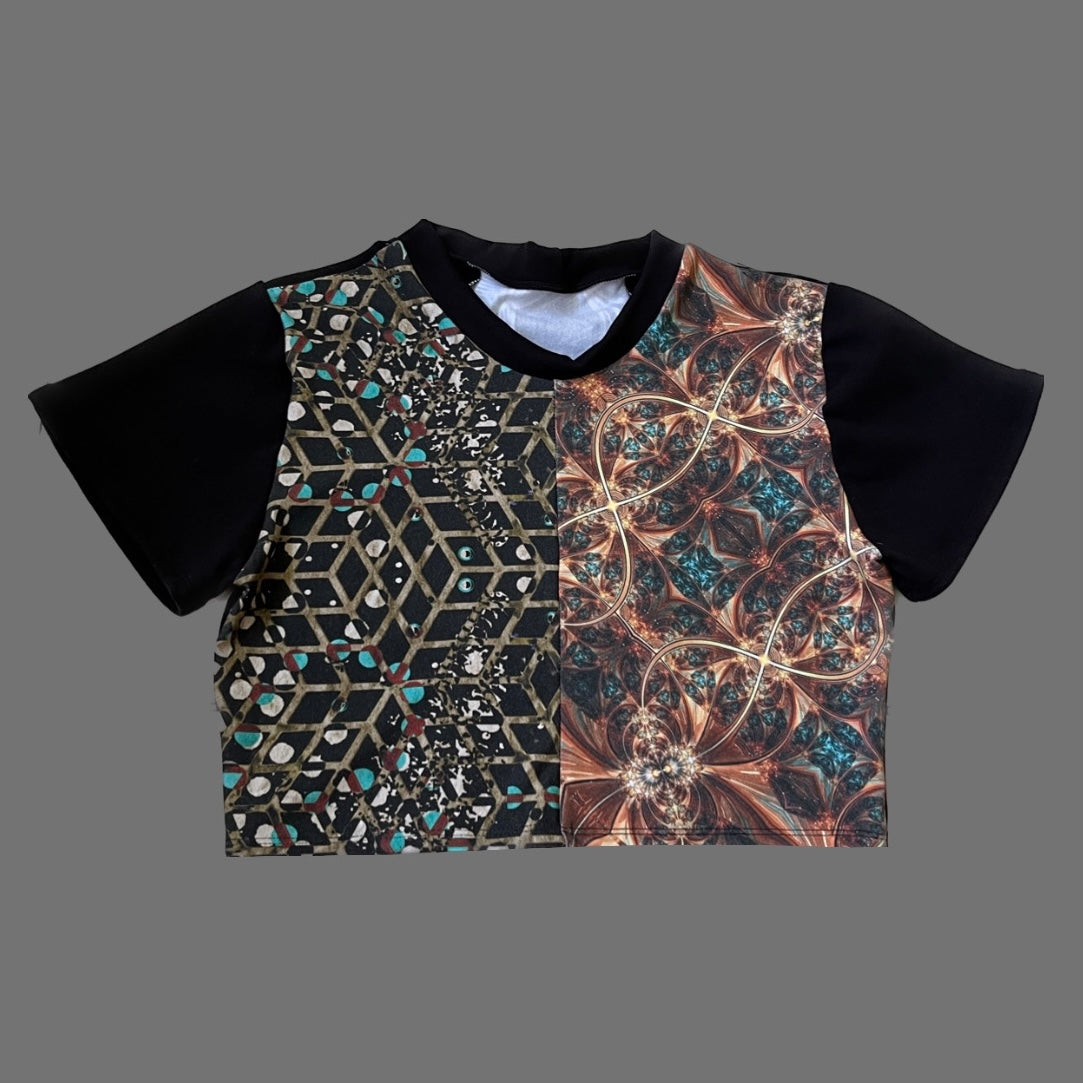 Patchwork Cropped Tee ✧ L/XL
