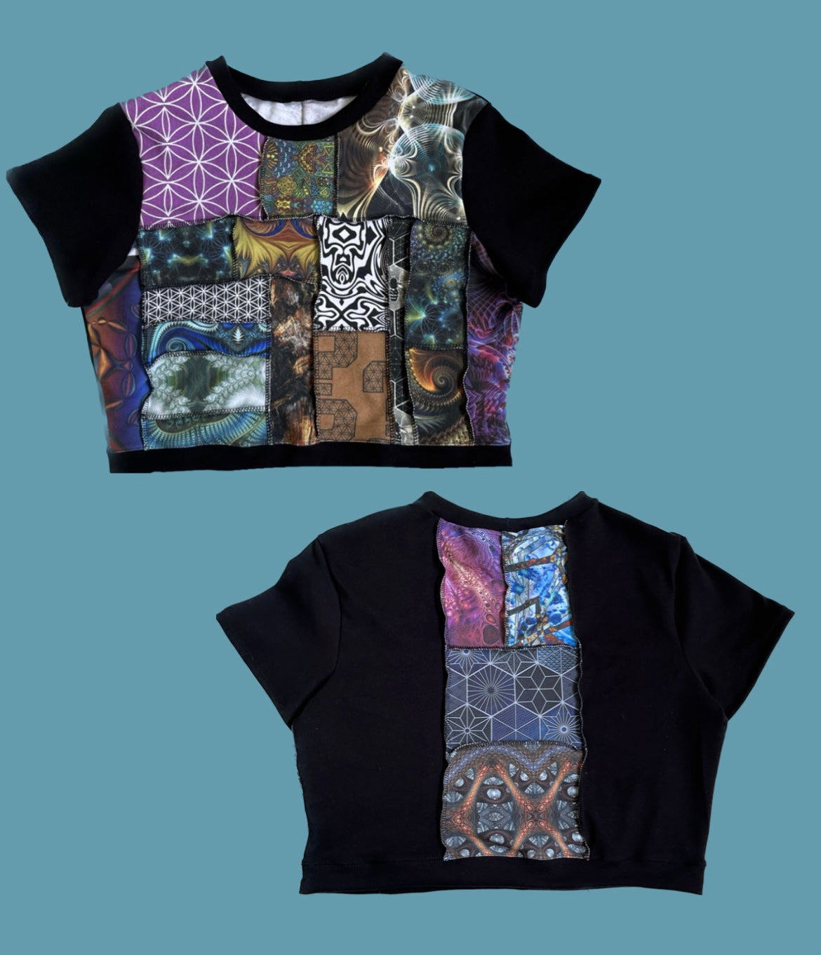 Patchwork Cropped Tee ꕥ XL/XXL