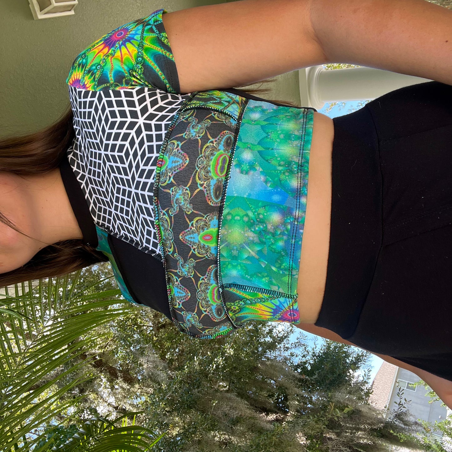 Patchwork Cropped Tee ♡ S/M