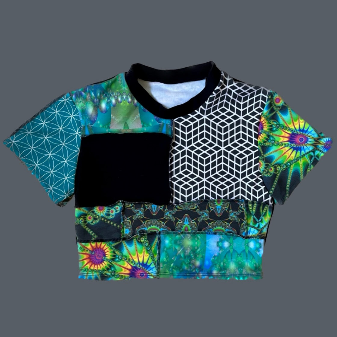 Patchwork Cropped Tee ♡ S/M