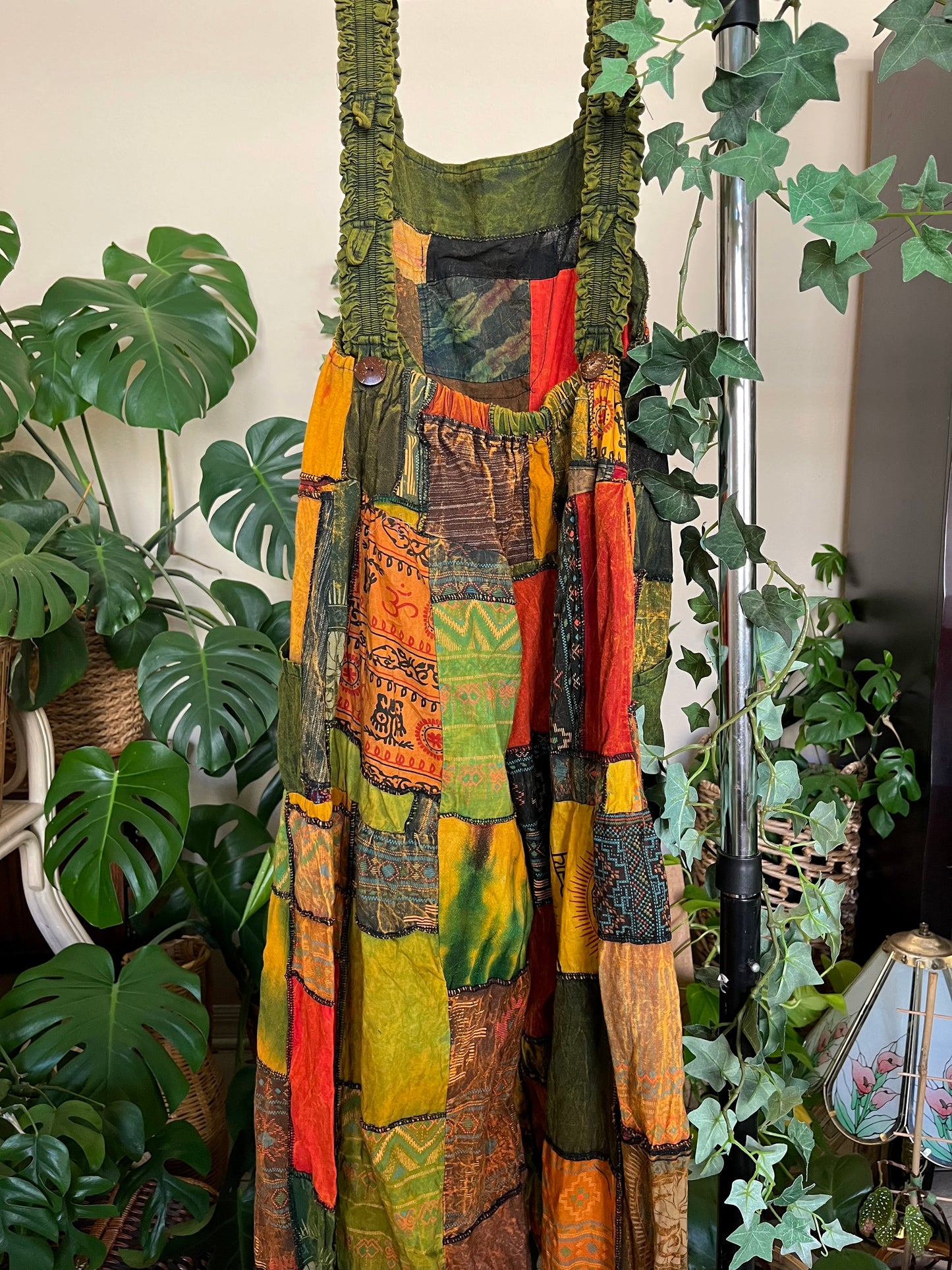 Warm Toned Full Patchwork Overalls V2
