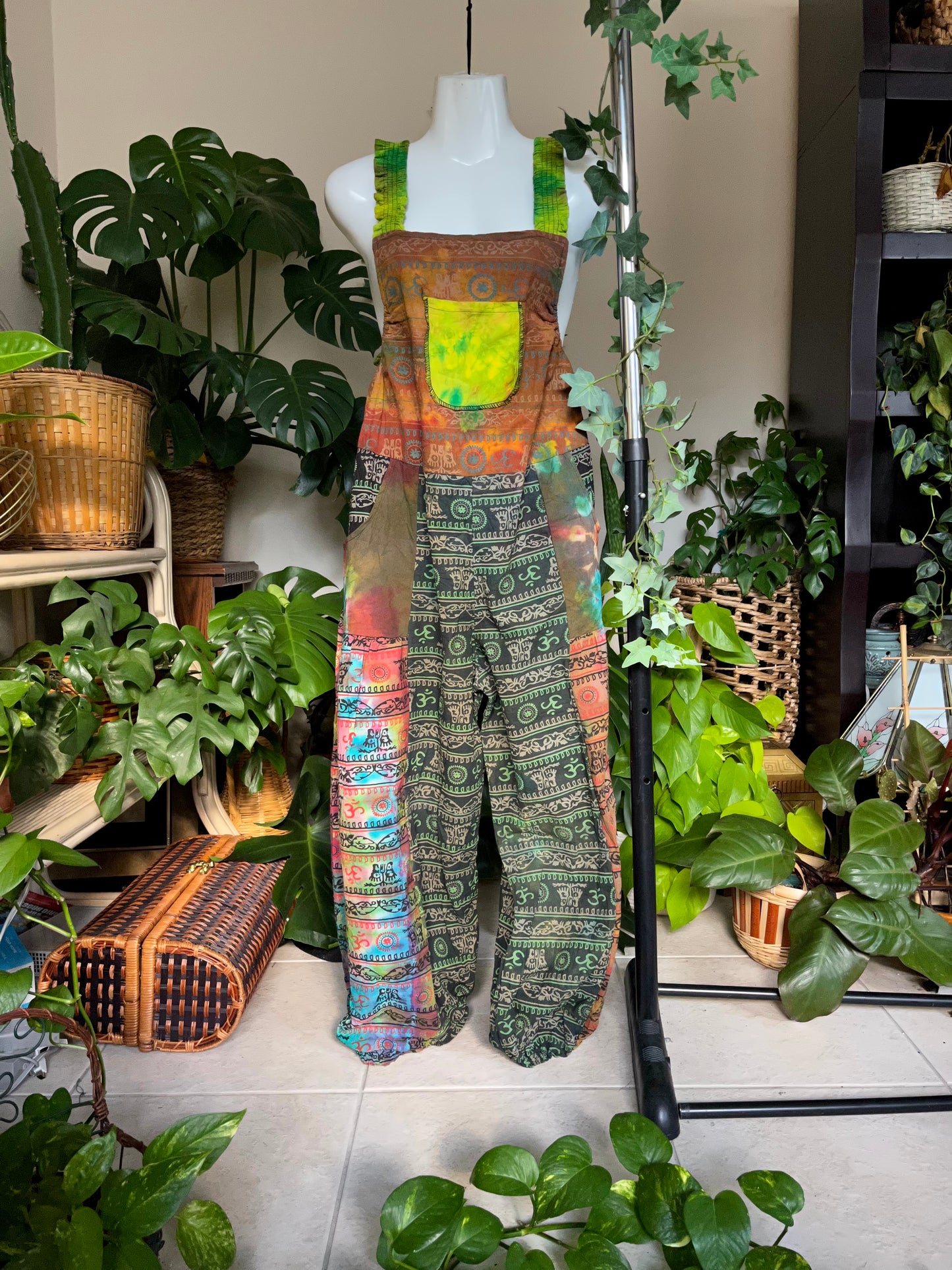 Patchwork Overalls