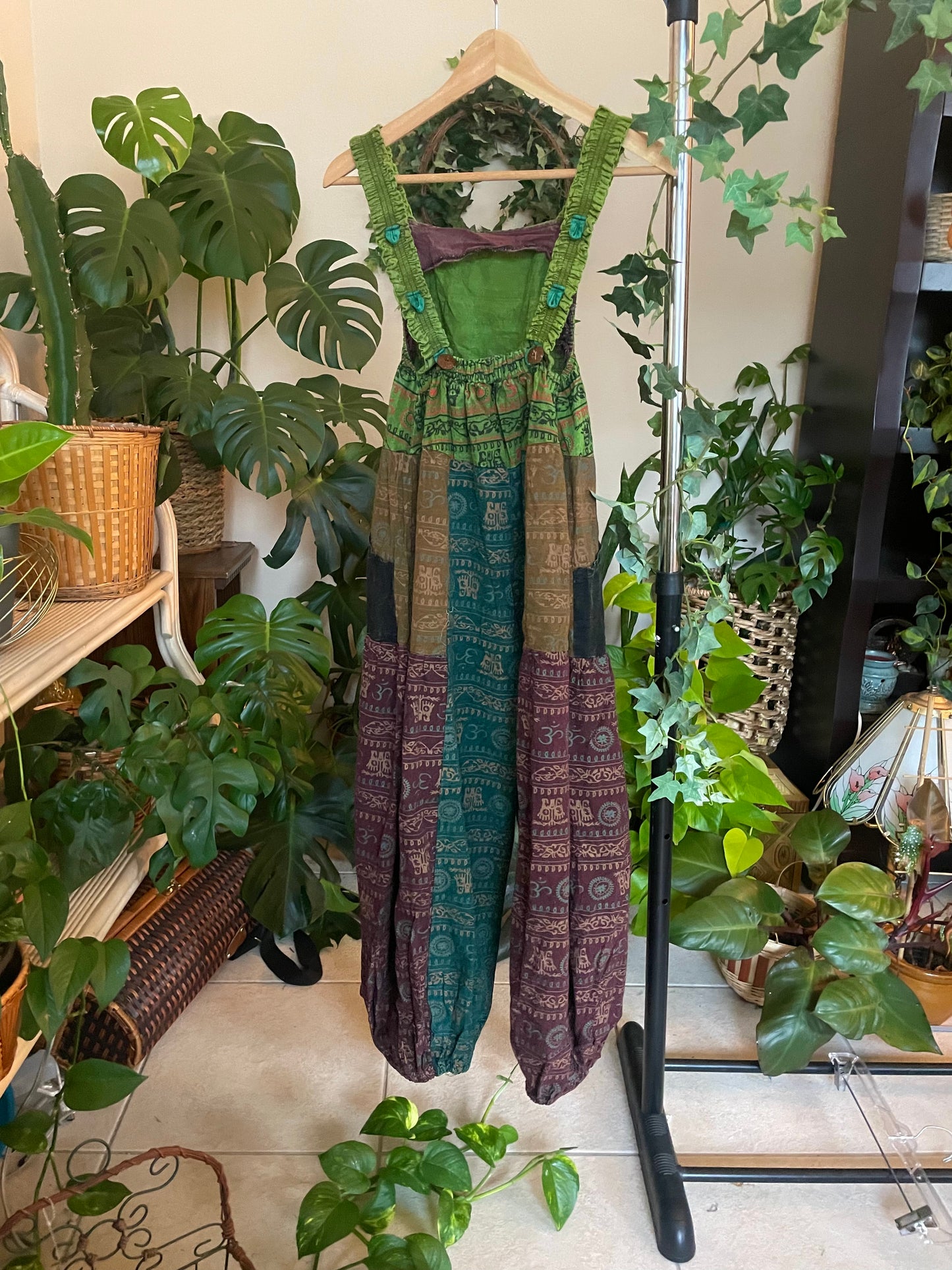 Raintree Patchwork Overalls