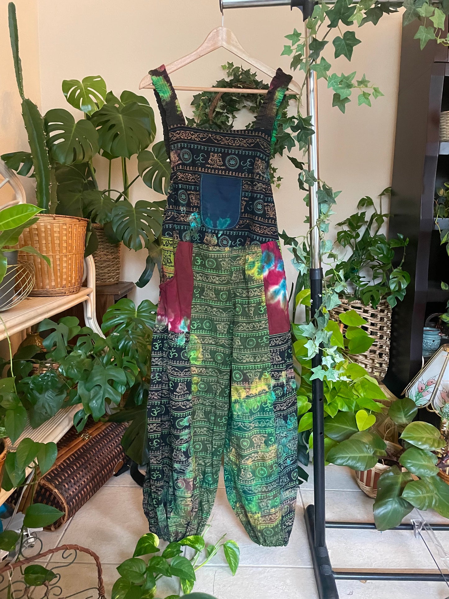 Tie-Dye Pocket Overalls