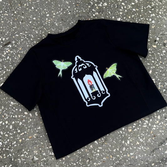 Moth to a Flame Cropped Tee 🕯️ M/L
