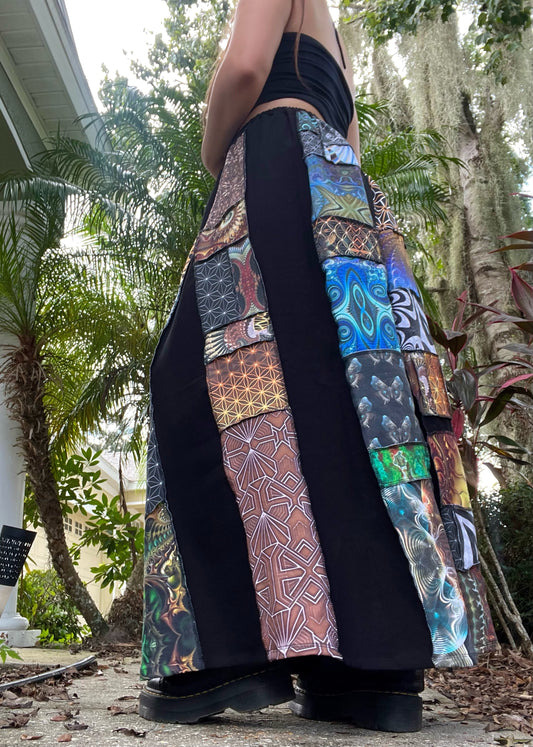 Patchwork Maxi Skirt 𖥸 S-XL