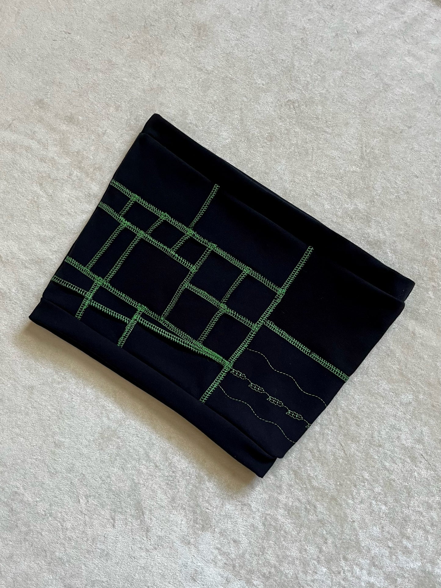 Green Thread Patchwork Tube S/M