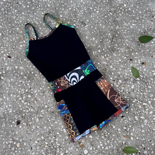 Patchwork Romper XS/S *slightly longer torso