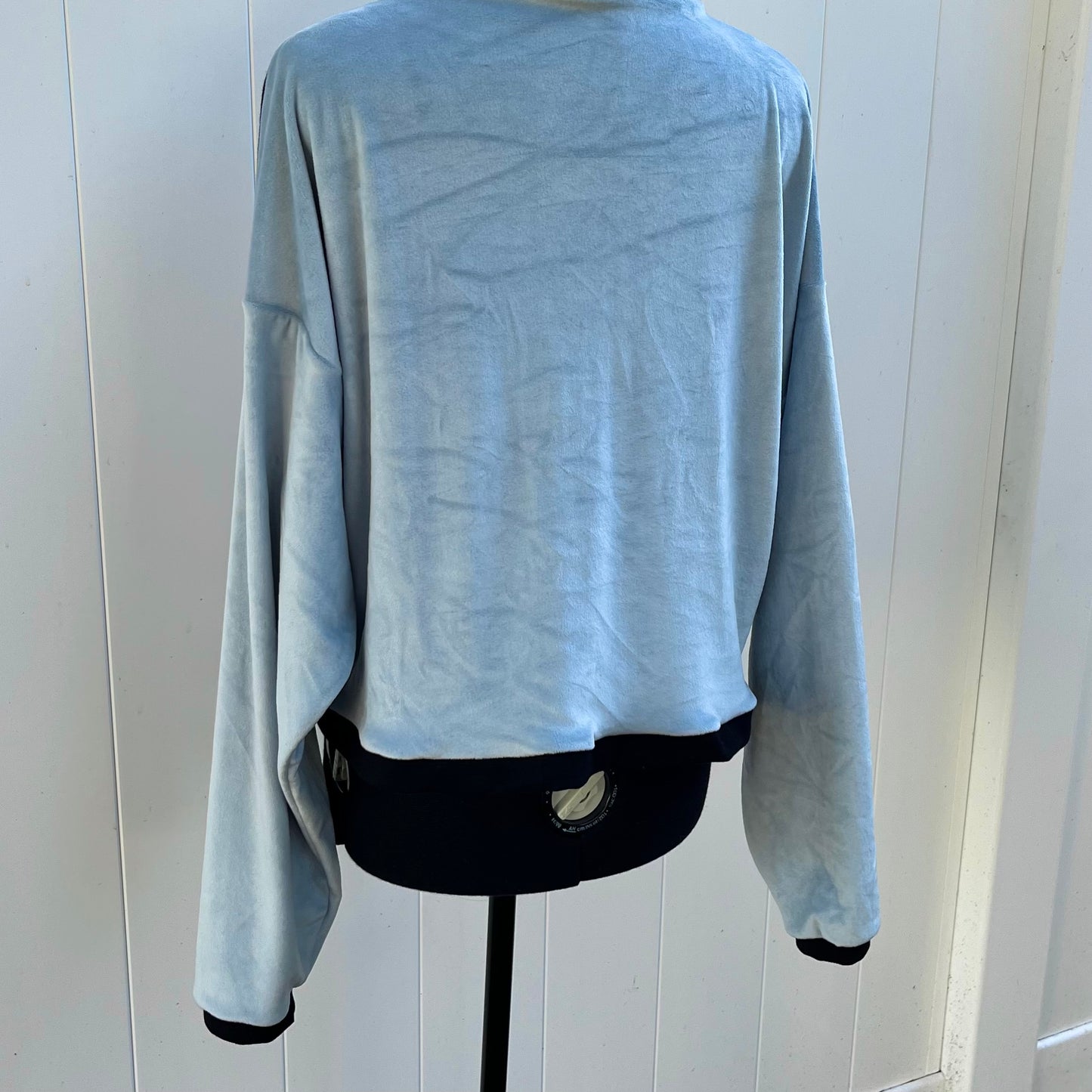 Blue Thread Patchwork Crewneck (Fuzzy Velour) XL