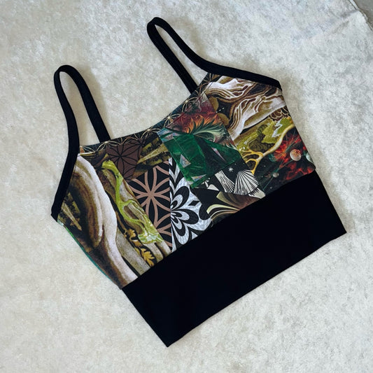 Xtra Patchwork Bralette Tank S/M