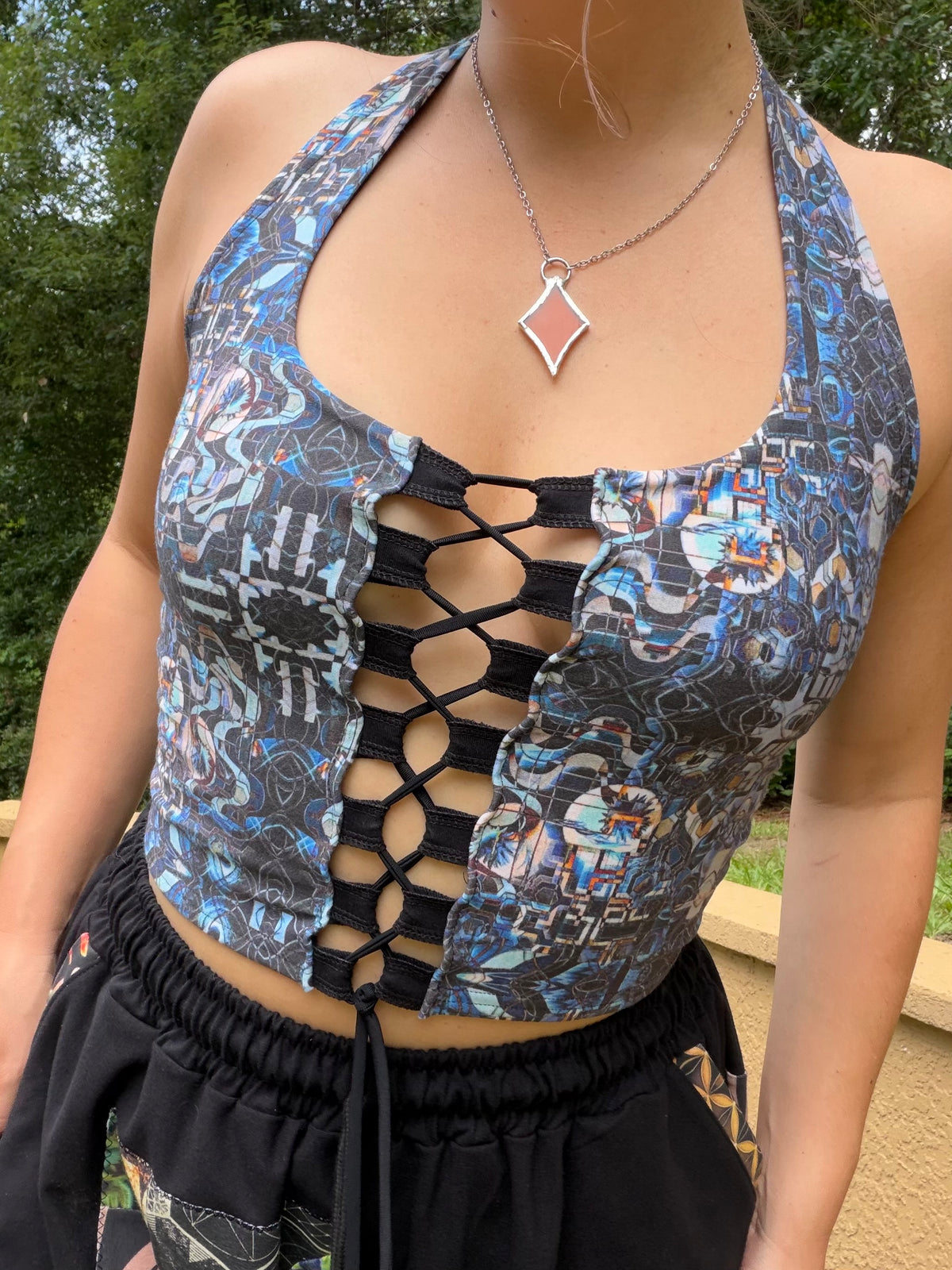 Lace Up Halter Top M/L