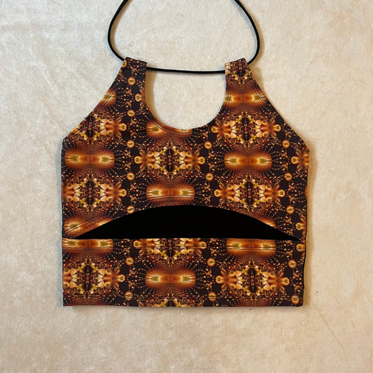 Keyhole Cutout Top S/M (Solid black back)