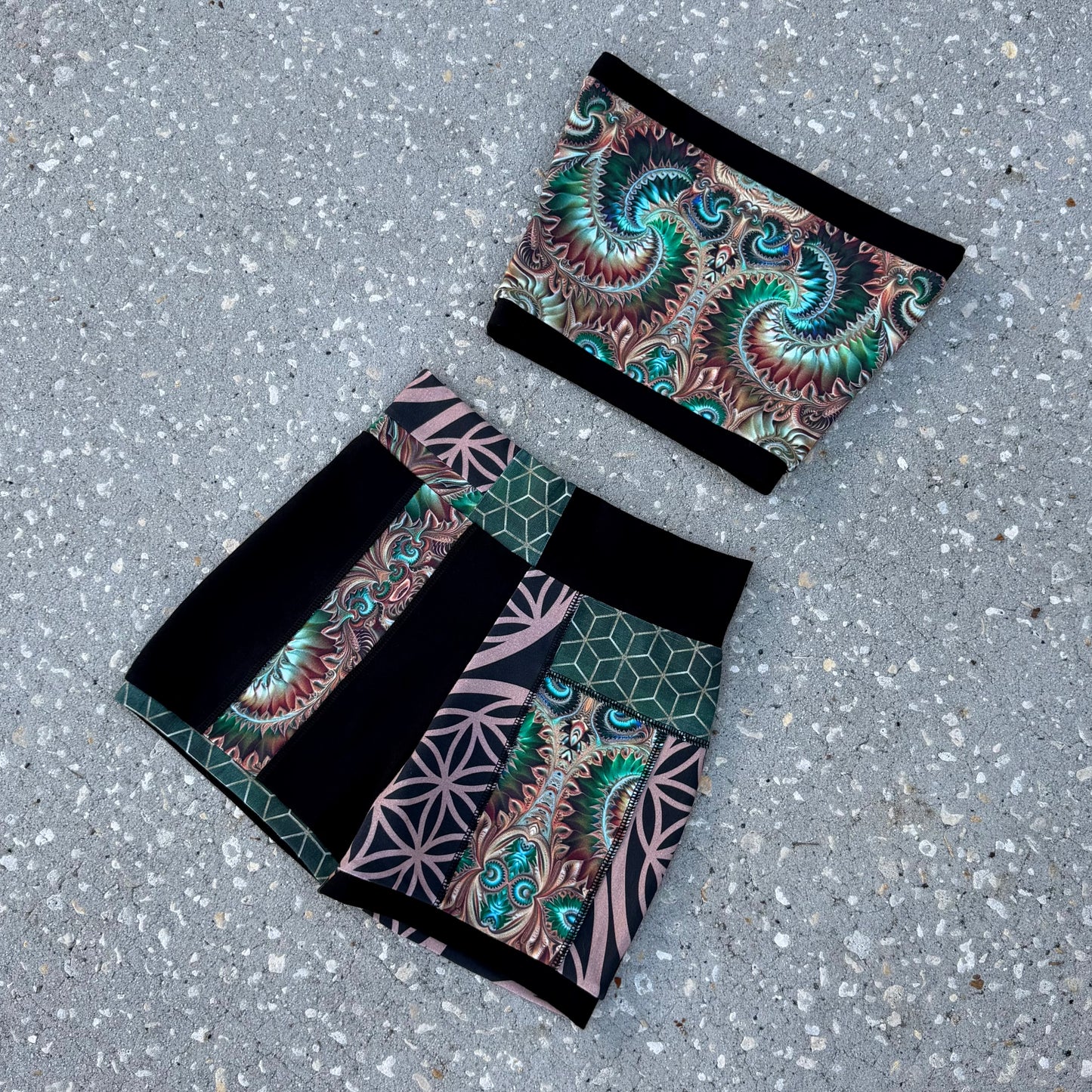 Patchwork Tube & Shorts Set XS/S
