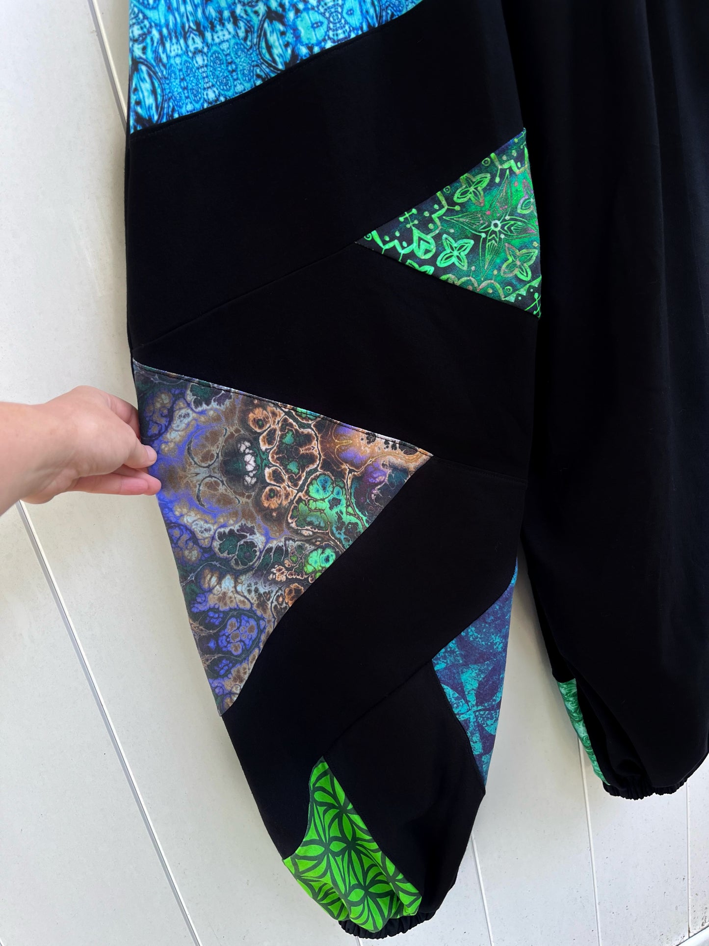 Cool Toned Patchwork Pants XS-XL