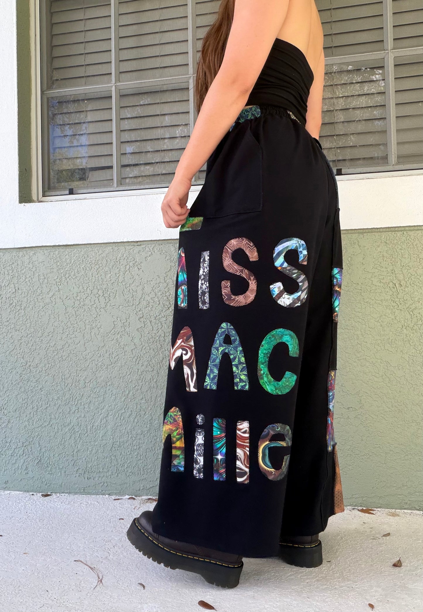 Patchwork Pants XS-XL