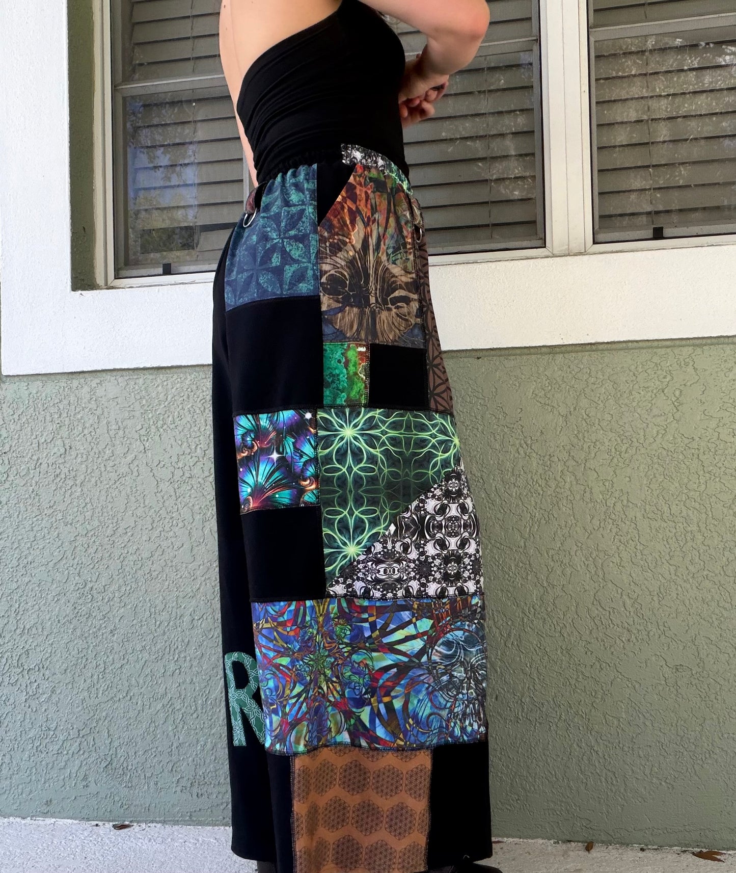 Patchwork Pants XS-XL