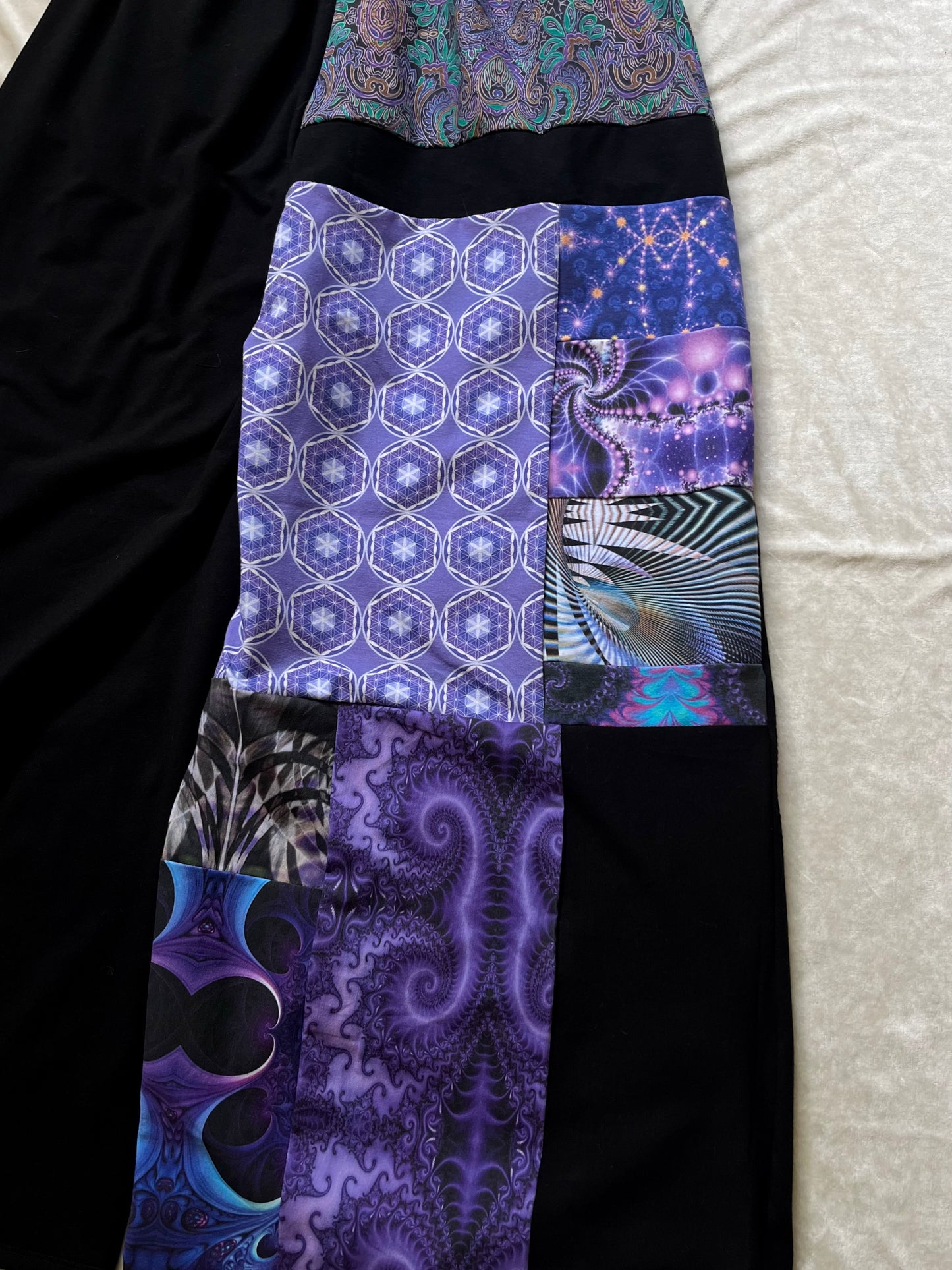 Purple Patchwork Pants ꩜ XS-XL