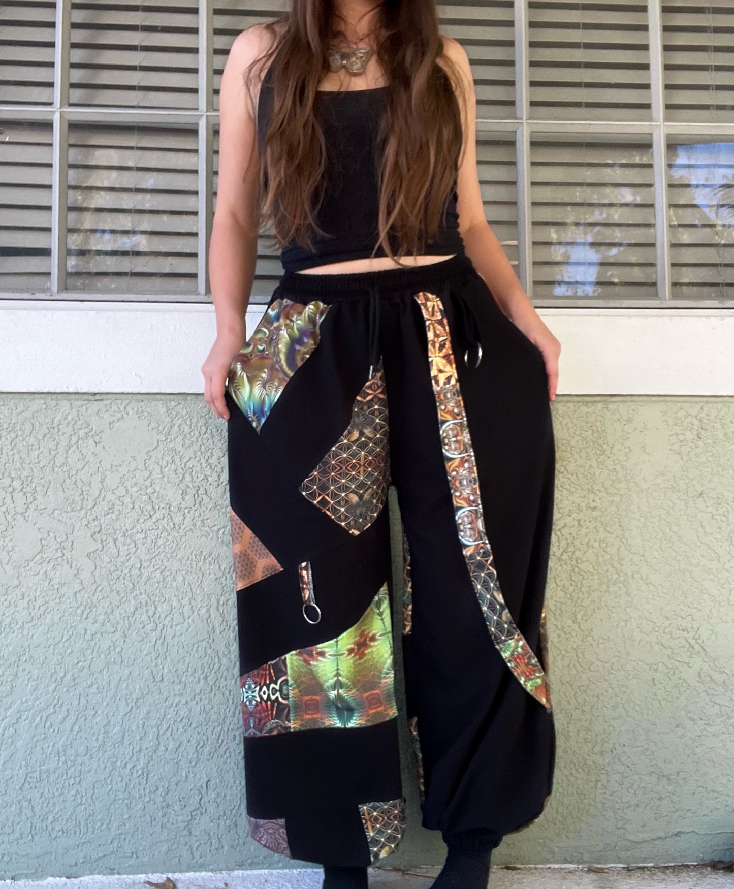 Warm Toned Patchwork Pants XS-XL