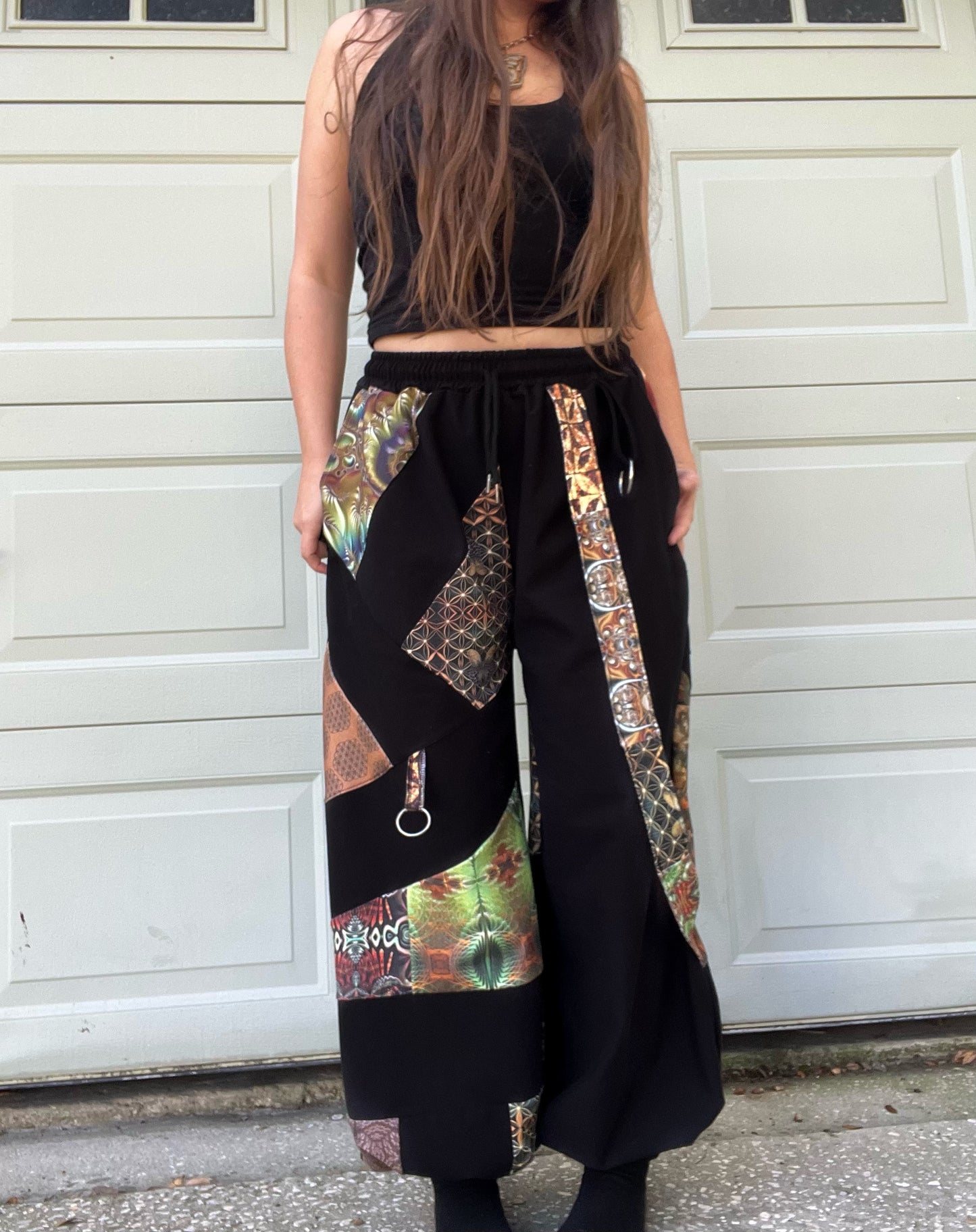 Warm Toned Patchwork Pants XS-XL