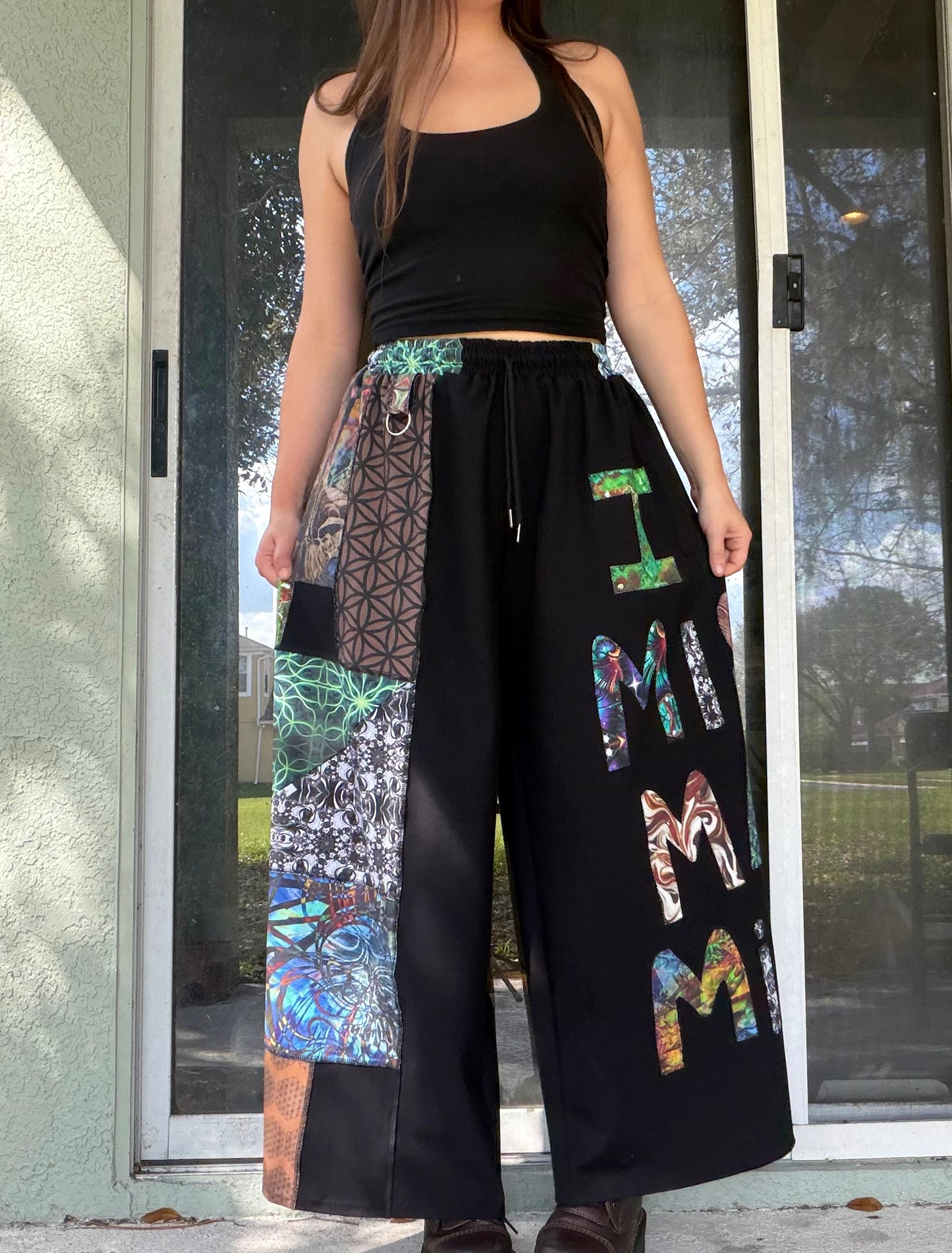 Patchwork Pants XS-XL