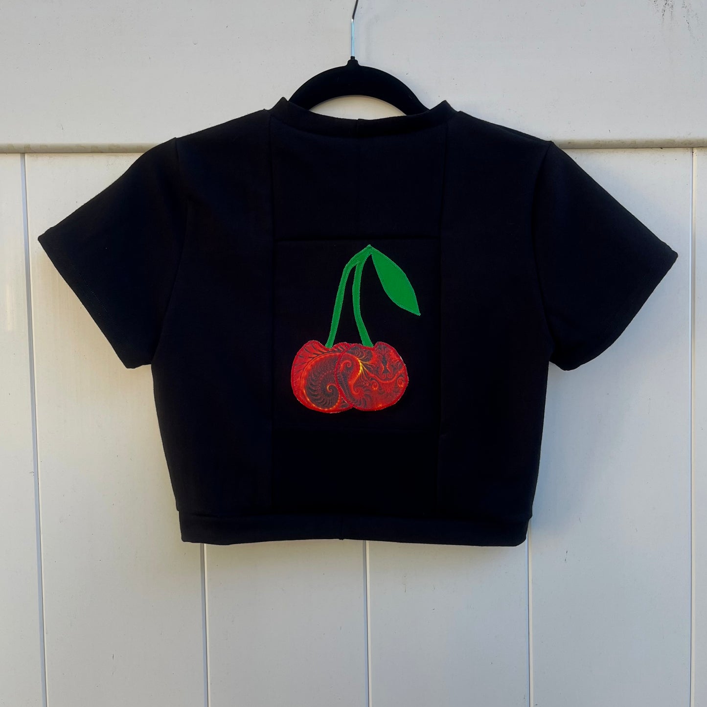 Fractal Cherries Cropped Tee S/M