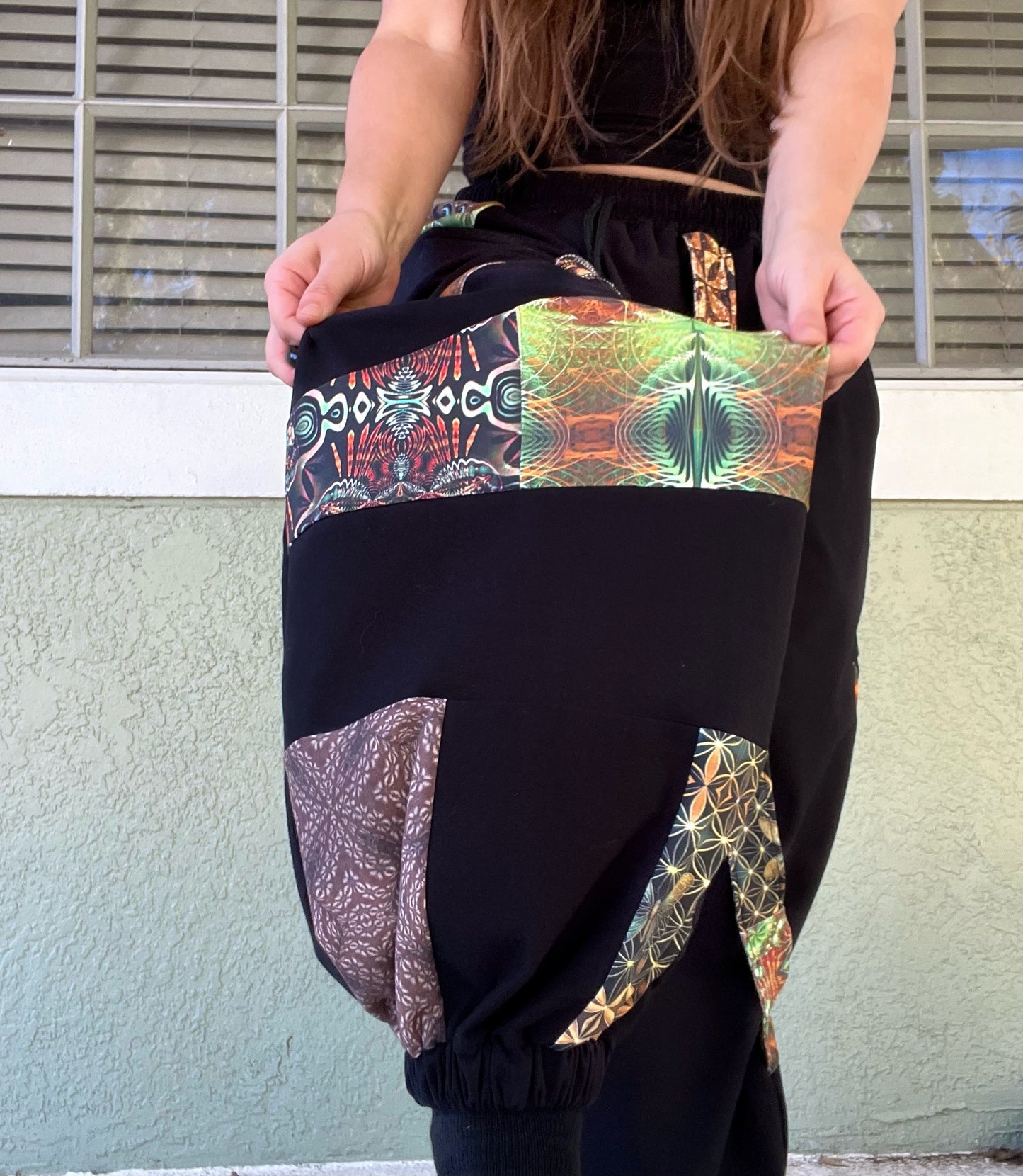 Warm Toned Patchwork Pants XS-XL