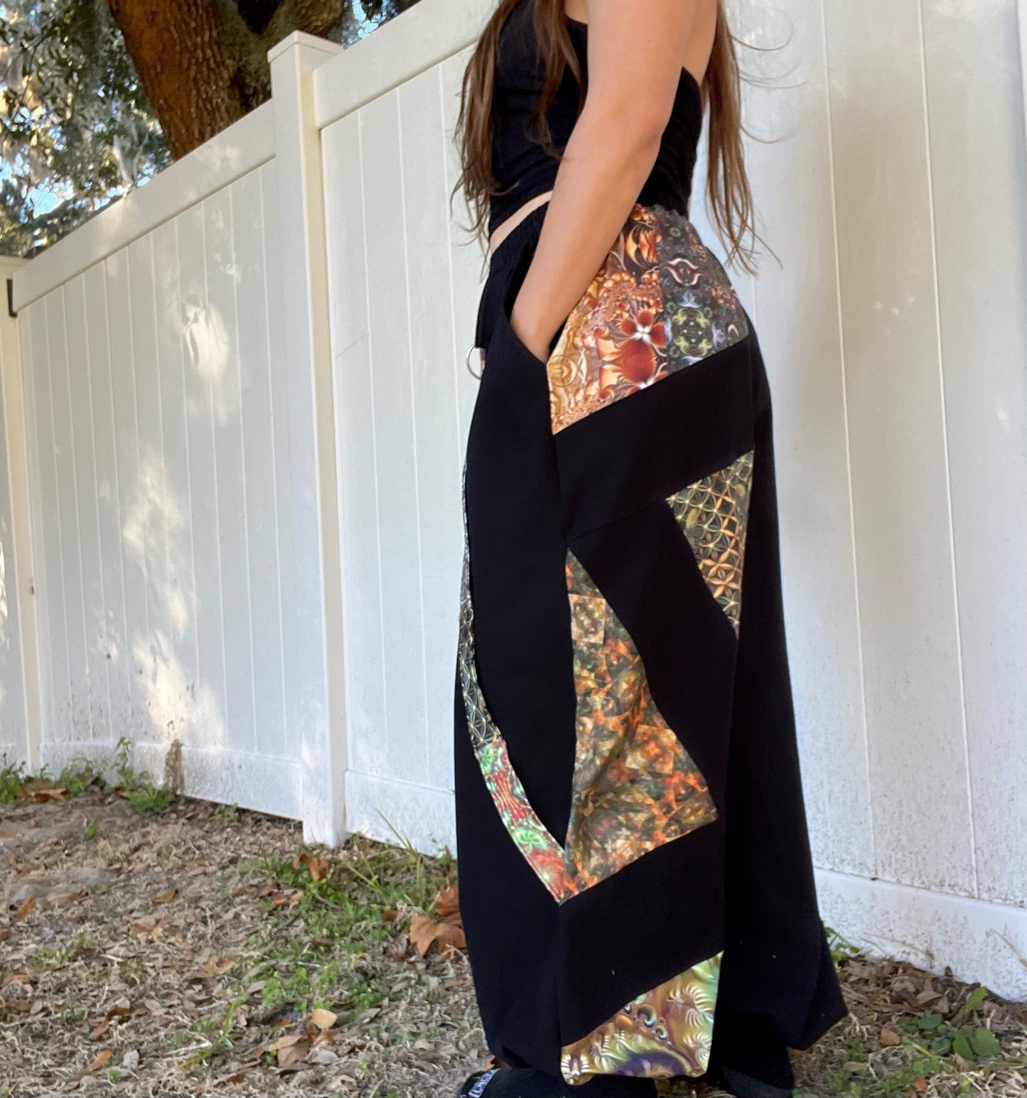 Warm Toned Patchwork Pants XS-XL