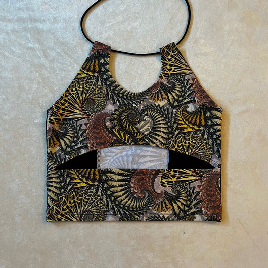 Keyhole Cutout Top Butterfly Fractal S/M