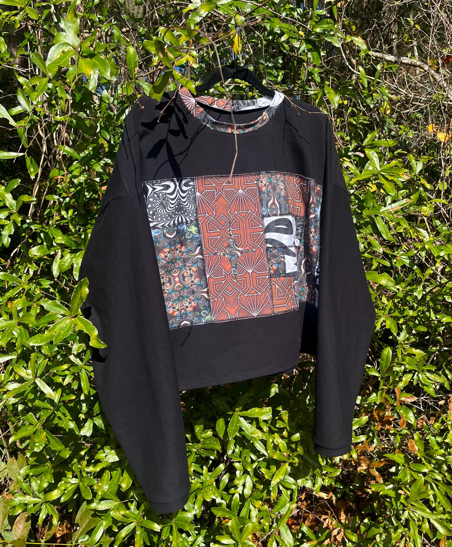 Cubed Flowers Cotton Crewneck XL