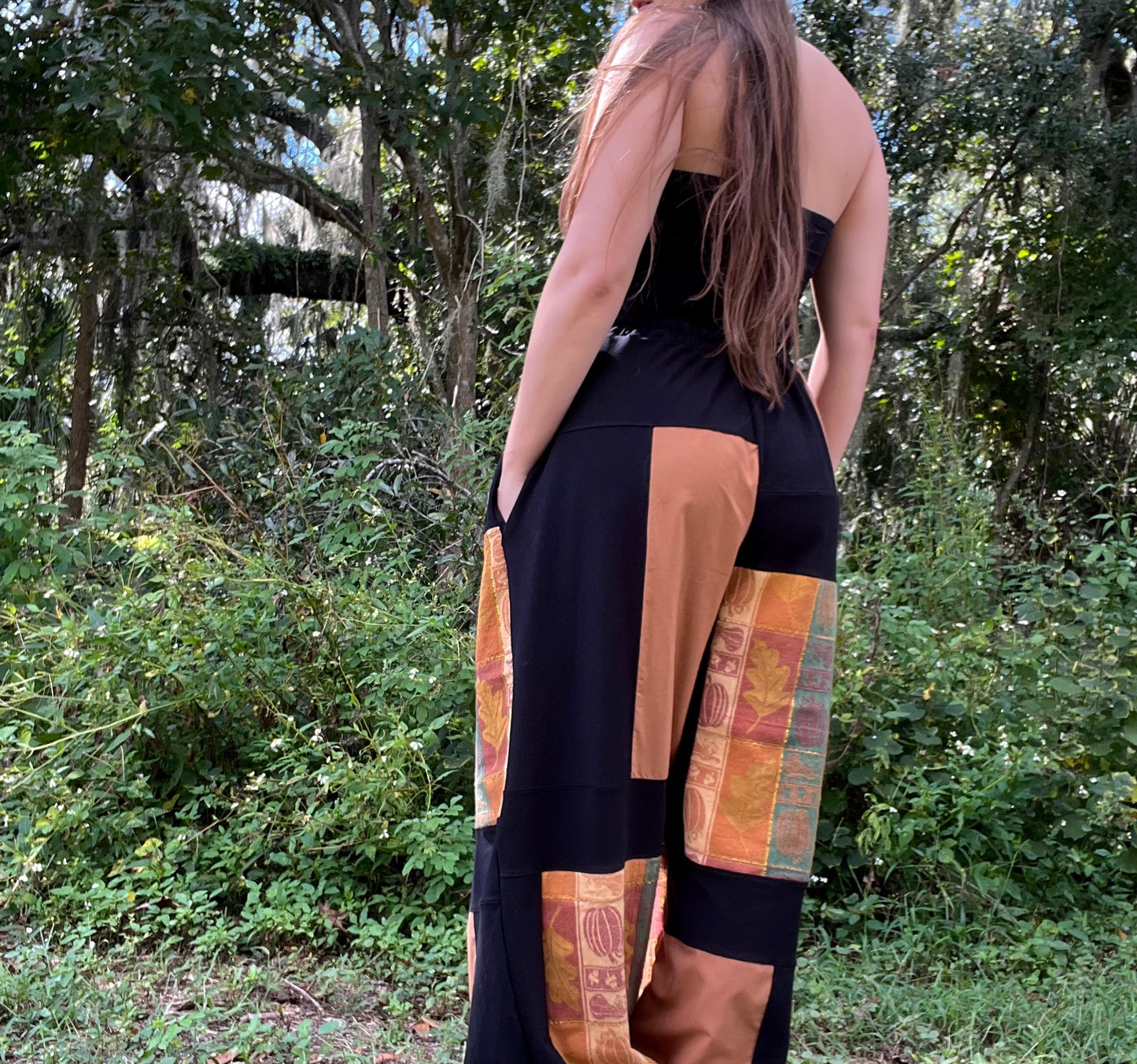 Pumpkin Patchwork Pants XS-XL
