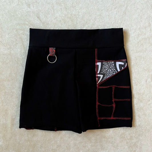 Red Thread Patchwork Ring Shorts XS/S