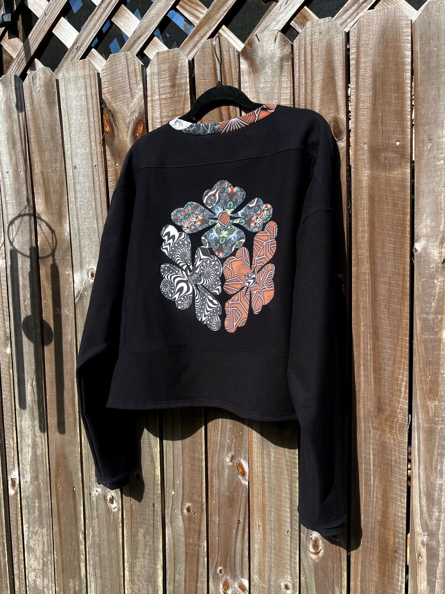 Cubed Flowers Cotton Crewneck XL