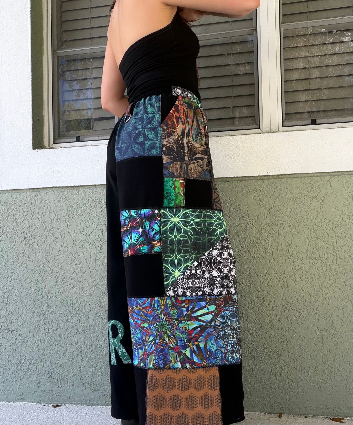 Patchwork Pants XS-XL