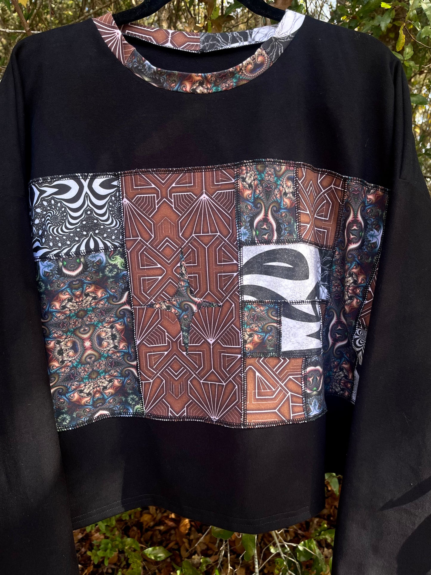 Cubed Flowers Cotton Crewneck XL