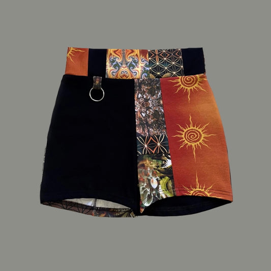 Golden Hour Patchwork Ring Shorts ☼ XS/S