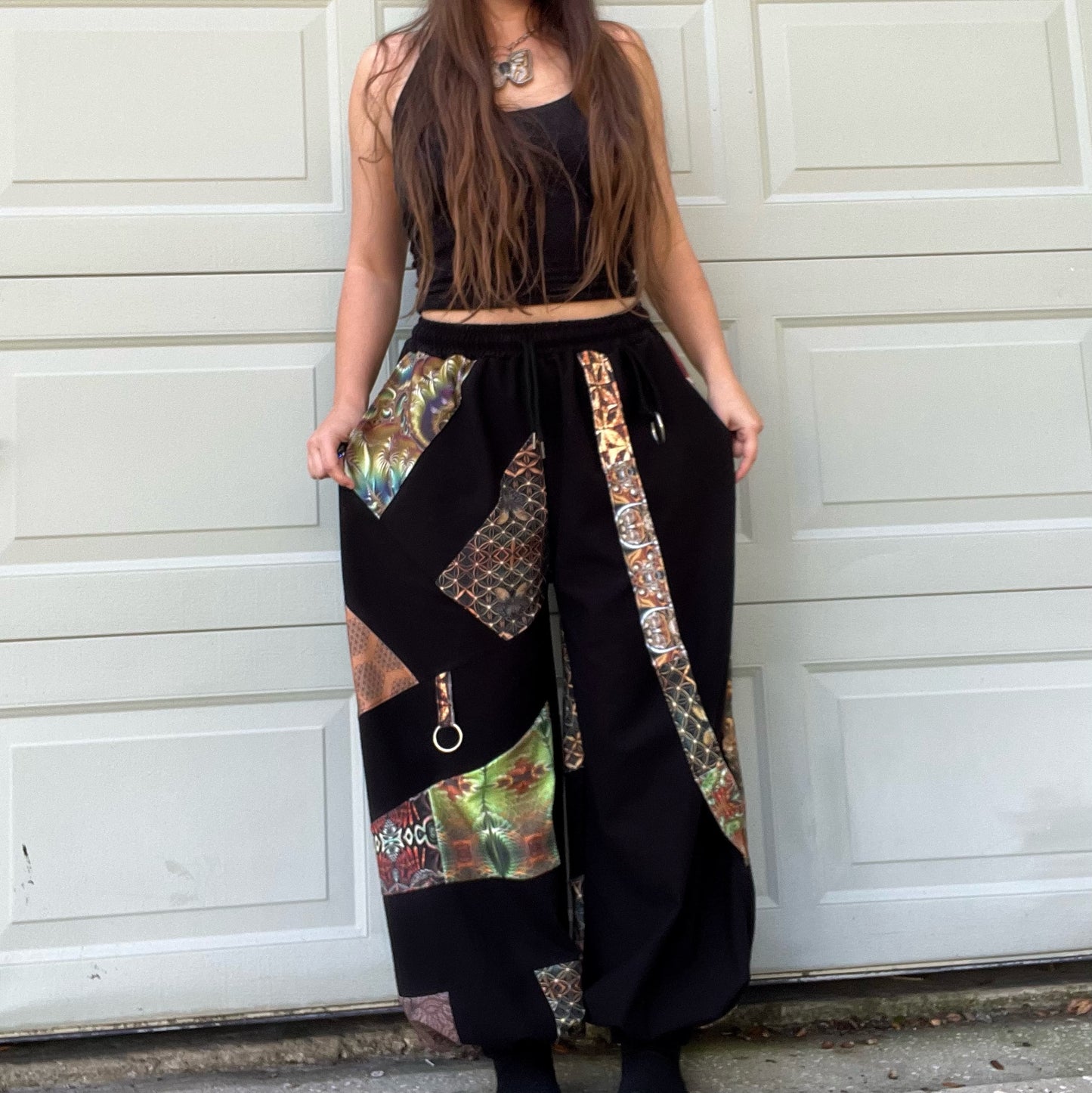 Warm Toned Patchwork Pants XS-XL