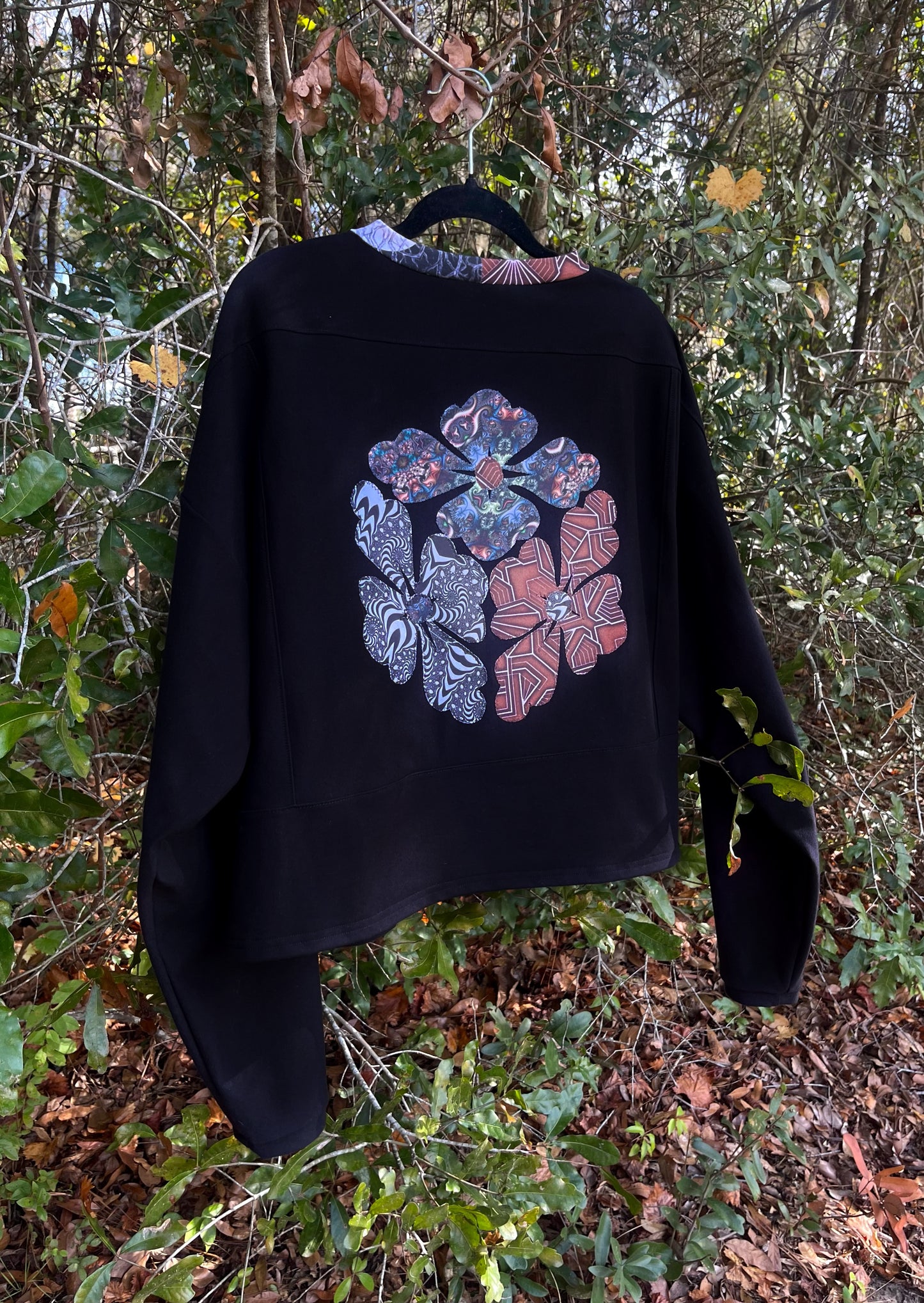 Cubed Flowers Cotton Crewneck XL