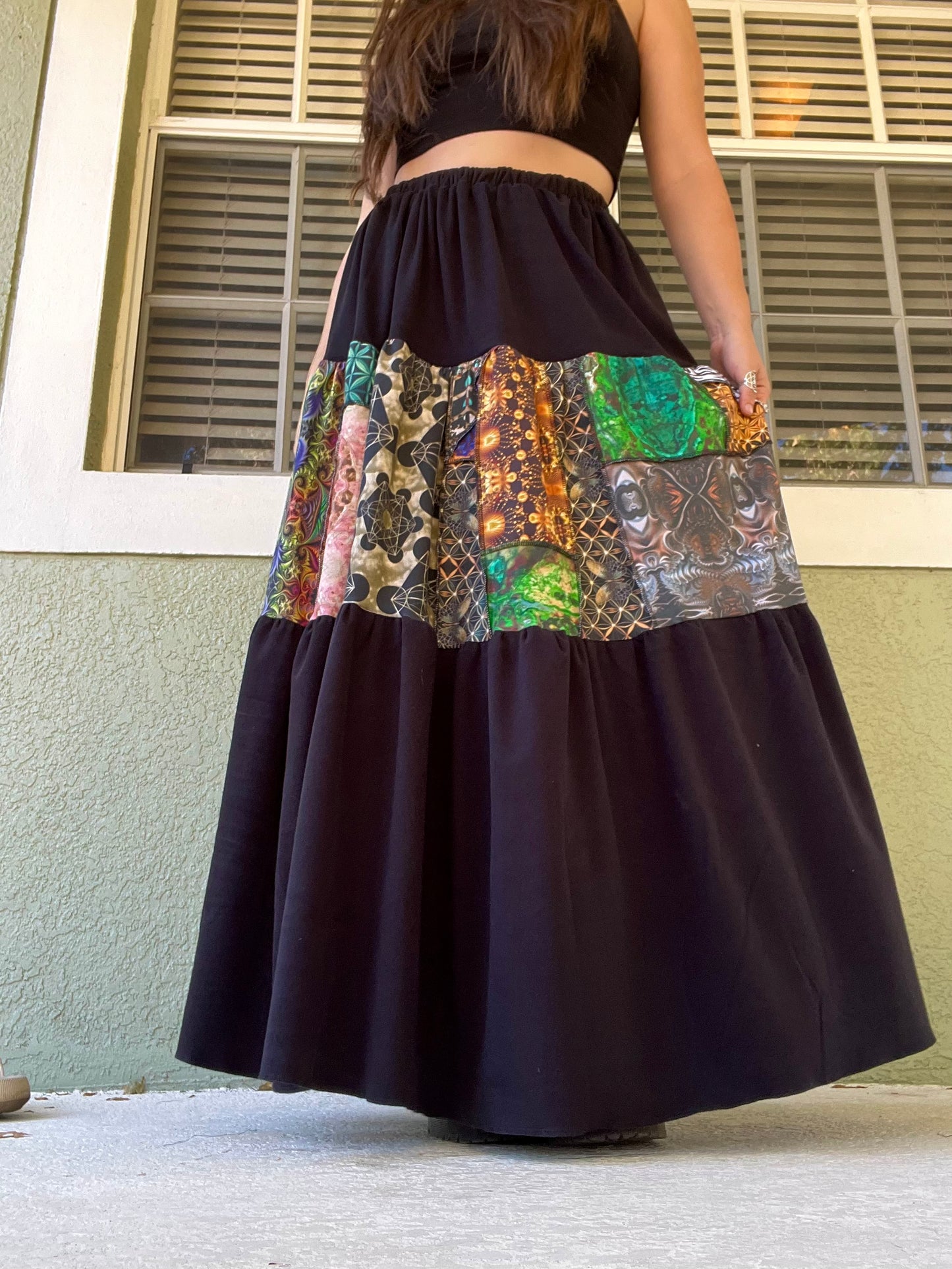 Patchwork Maxi Skirt ♡ S/M