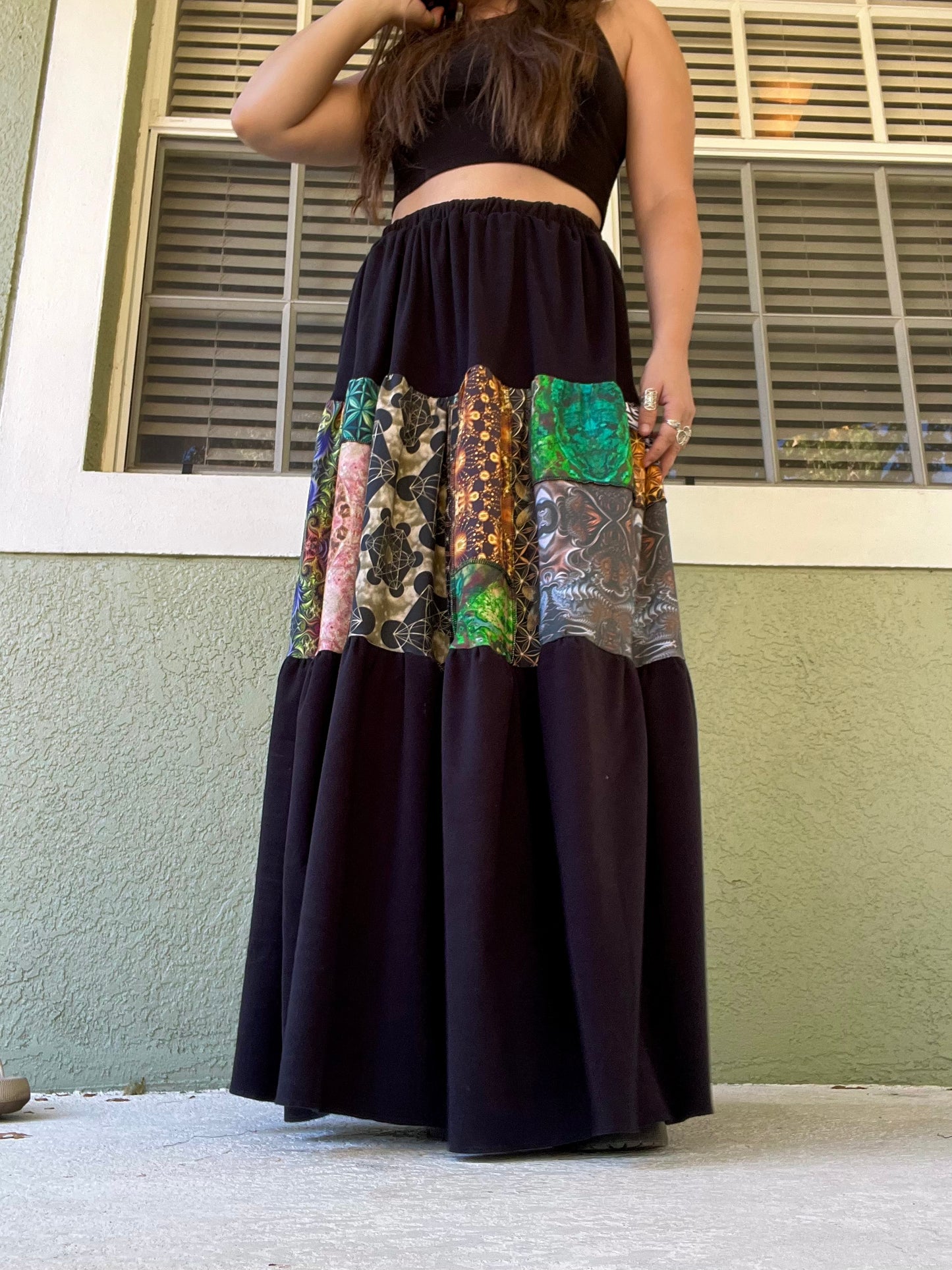 Patchwork Maxi Skirt ♡ S/M