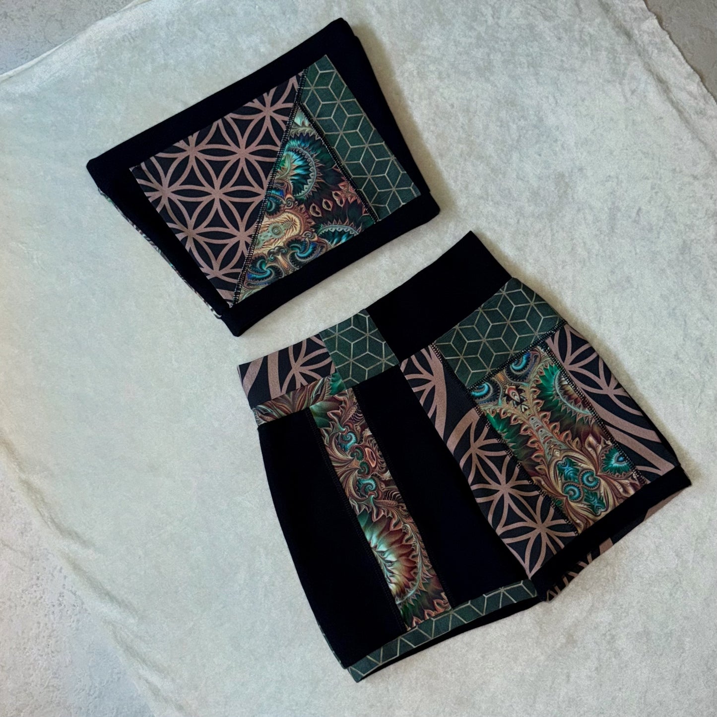 Patchwork Tube & Shorts Set XS/S