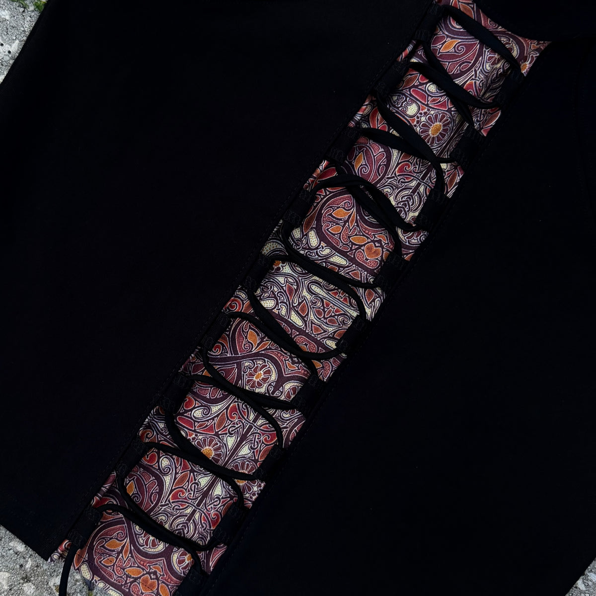 High Neck Lace-Up Top L/XL