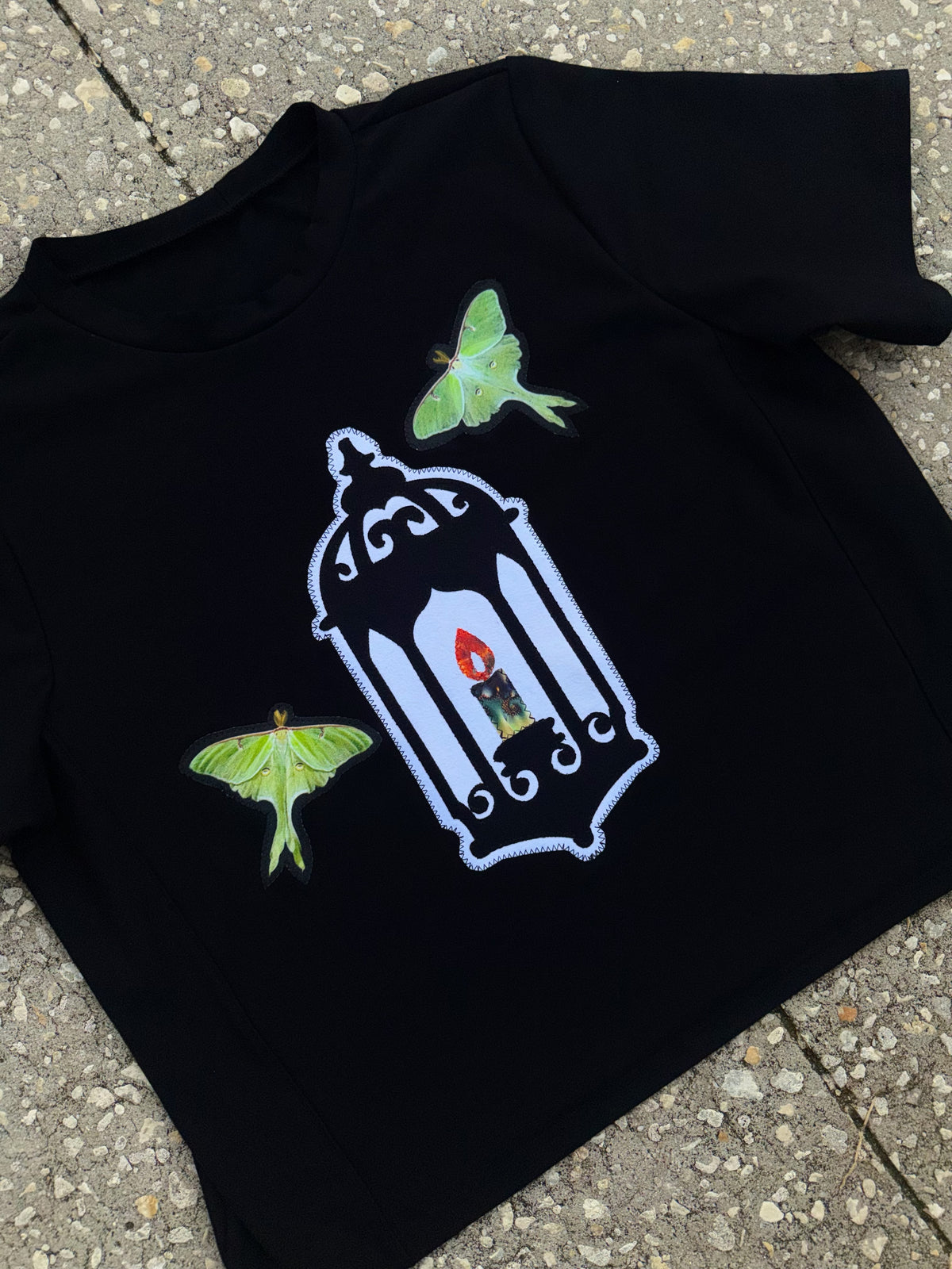 Moth to a Flame Cropped Tee 🕯️ M/L