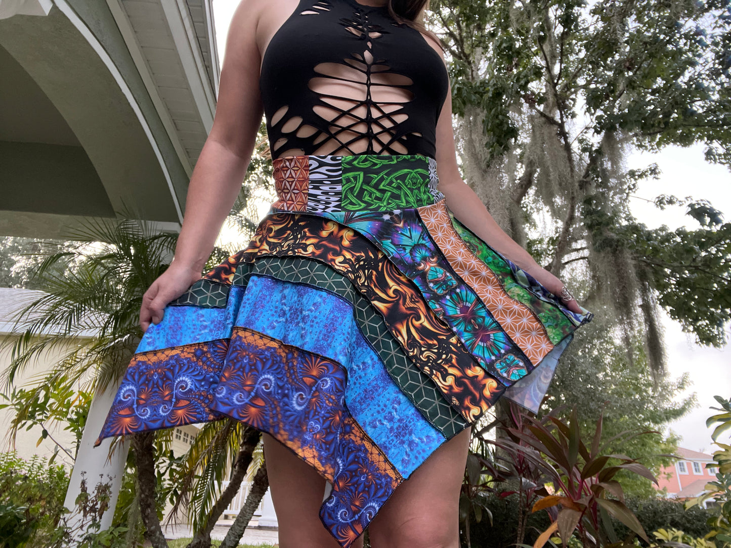 Patchwork Pixie Skirt 𖤓 S/M