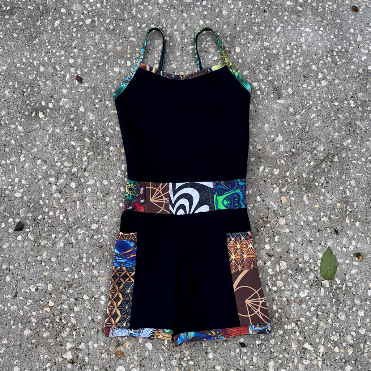 Patchwork Romper XS/S *slightly longer torso