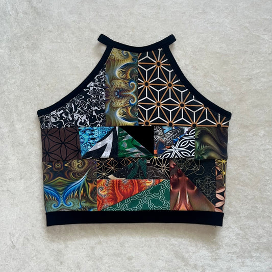 Xtra Patchwork High Neck Top 𐦍 S/M