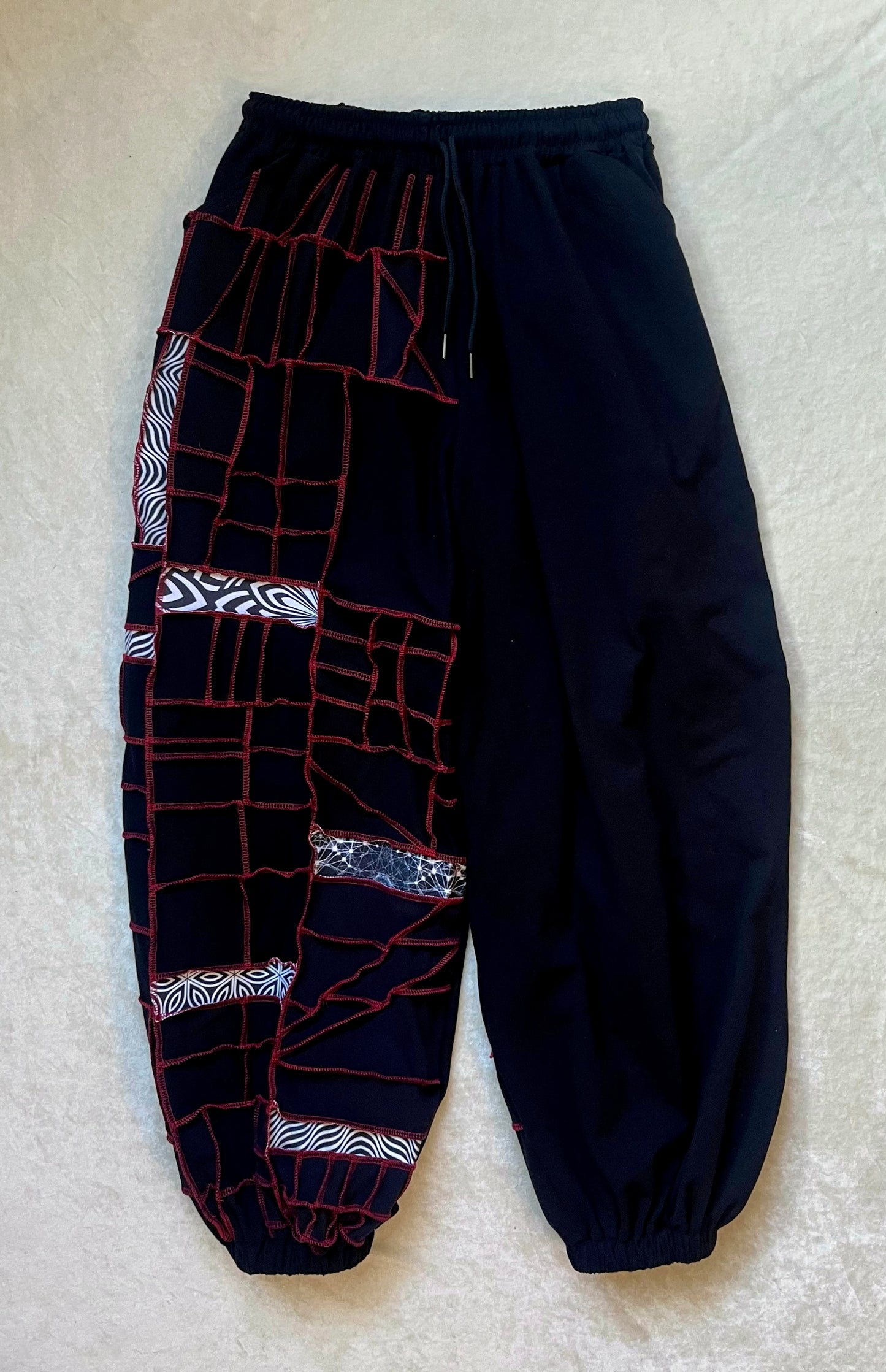 Red Thread Patchwork Pants XS-XL