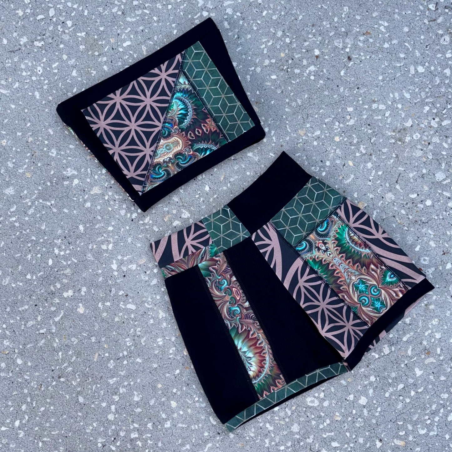 Patchwork Tube & Shorts Set XS/S