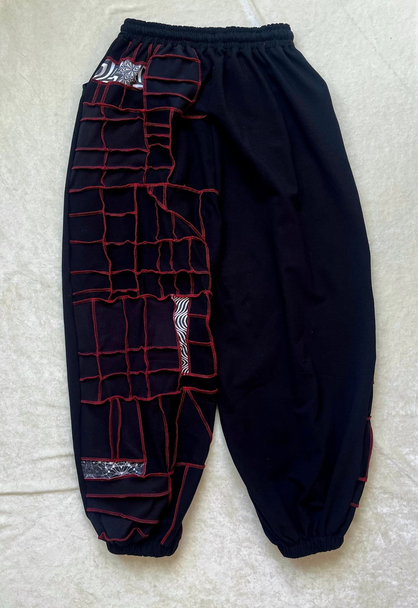 Red Thread Patchwork Pants XS-XL