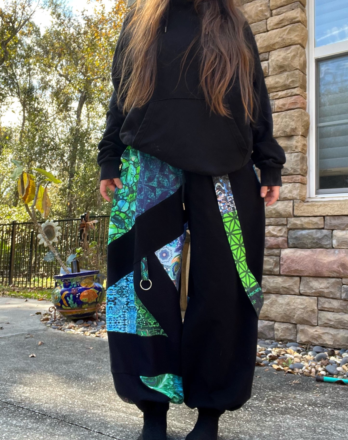 Cool Toned Patchwork Pants XS-XL