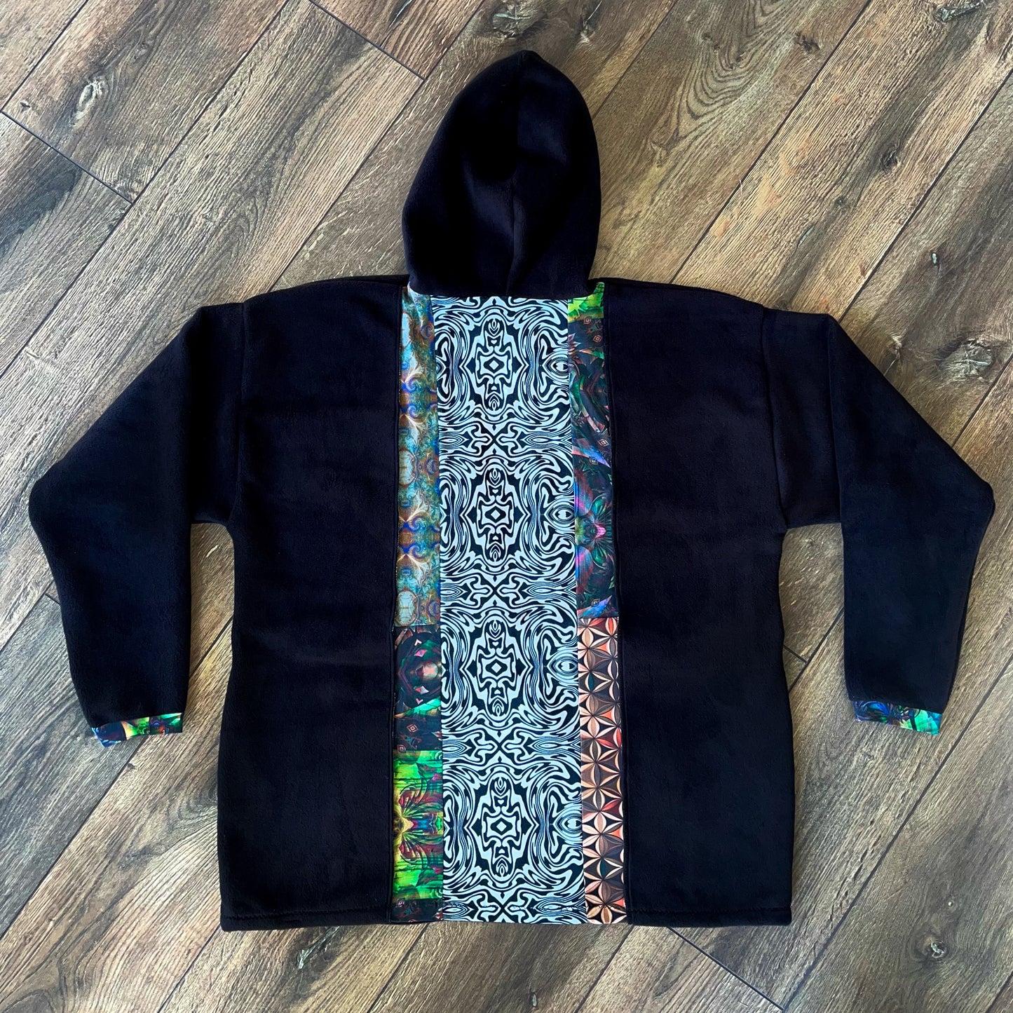 Patchwork FLEECE Hoodie XL